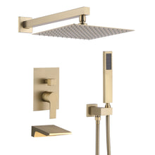 Load image into Gallery viewer, Modern 10" Wall Mounted Rainfall Shower Head System
