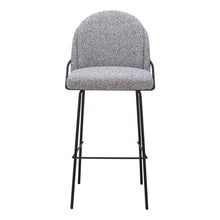 Load image into Gallery viewer, 30" Modern Shearling And Steel Bar Height Bar Chairs (Set of 2) - White
