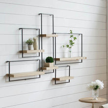 Load image into Gallery viewer, Wall Shelf, Wall Hanging Decor, Home Decor Accent - Black / Brown
