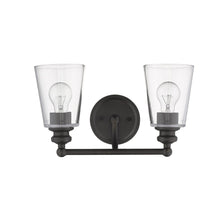 Load image into Gallery viewer, Two Light Glass Shade Wall Sconce - Antique Bronze

