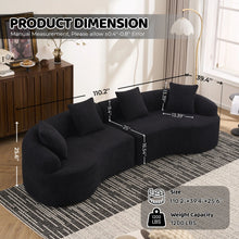 Load image into Gallery viewer, 4 Seater Sofa With Fabric, 30D, 60 Hardness Full Sponge, 4 Pillow For Living Room, Home Furniture Sleeper Sectional Sofa For Apartment
