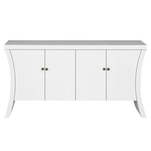 Load image into Gallery viewer, Refined Industrial 4 Door Credenza With Arc Legs &amp; Bronze Clasps
