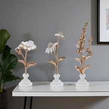 Load image into Gallery viewer, Tabletop Sculpture (Set of 3) - Gold / White
