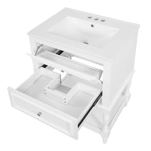 Load image into Gallery viewer, Bathroom Vanity With Sink, 2 Drawers Storage Cabinet, Open Shelf
