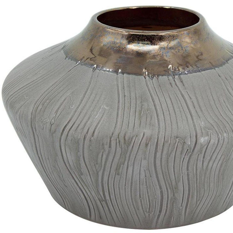 Round Table Vase - Bronze / Gray