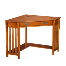 Load image into Gallery viewer, Mission Corner Computer Desk - Oak
