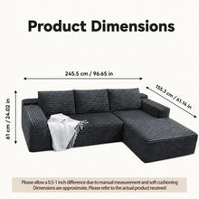 Load image into Gallery viewer, Modern L-Shaped Sectional Sofa With Left Facing Chaise
