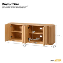 Load image into Gallery viewer, TV Stand With Fluted Tambour Style Door
