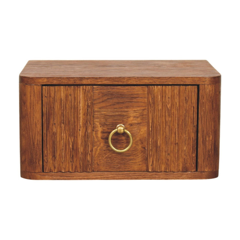 Solid Wood One Drawer Floating Nightstand (731533) - Oak
