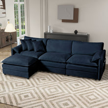 Load image into Gallery viewer, Modern Comfy Deep Seat Modular Sectional Sofa Cloud Couch With Ottoman

