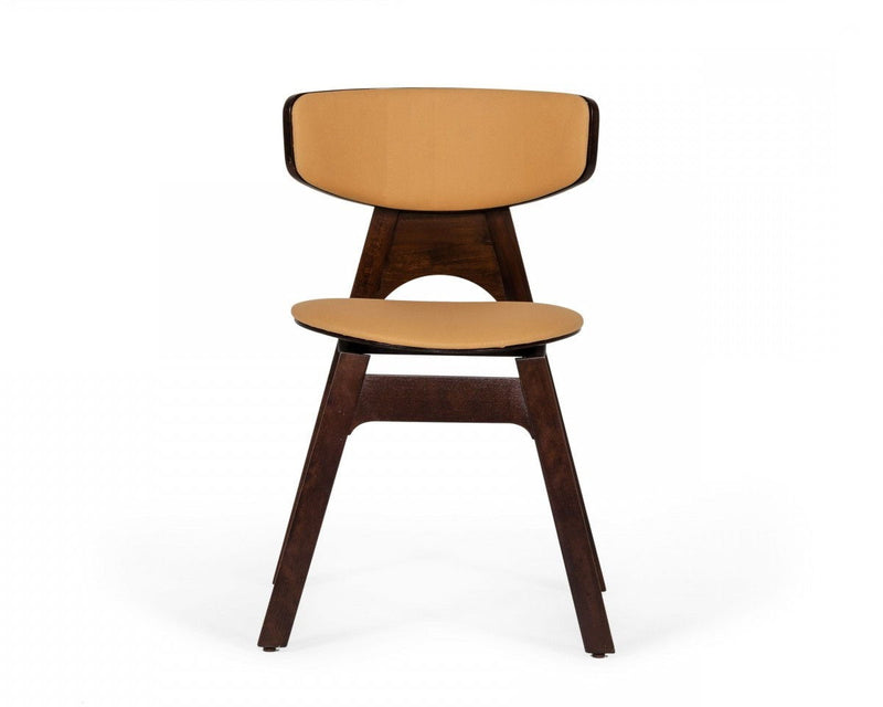Faux Leather Modern Dining Chairs (Set of 2) - Beige