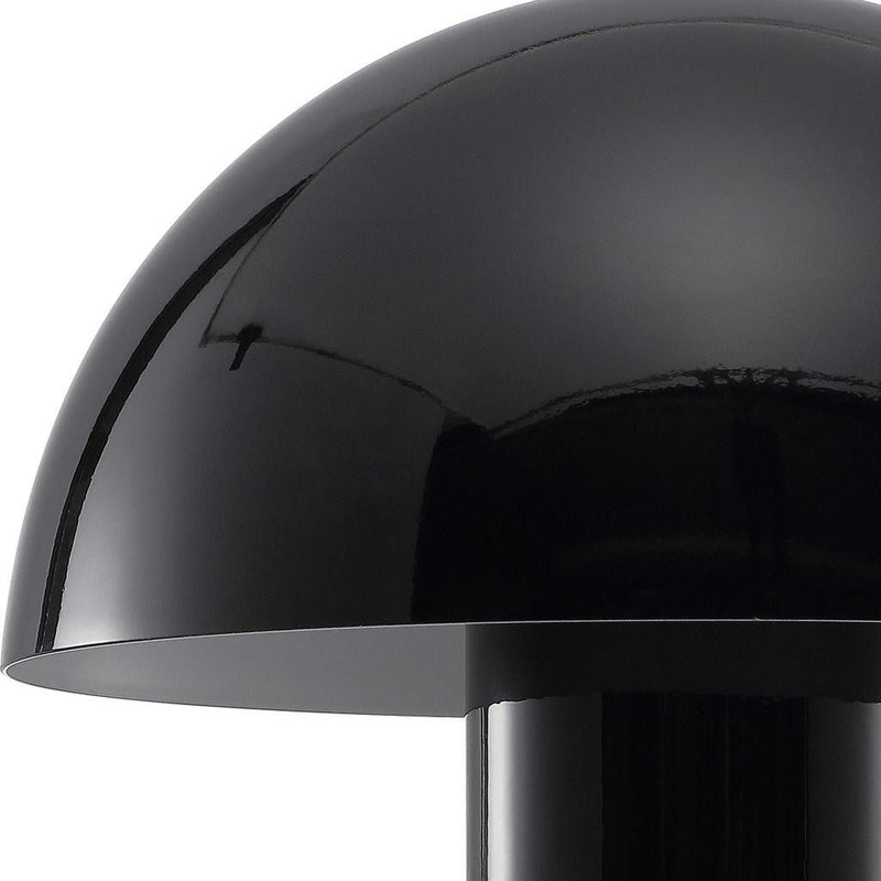 11" Novelty USB Table Lamp With Globe Shade - Black