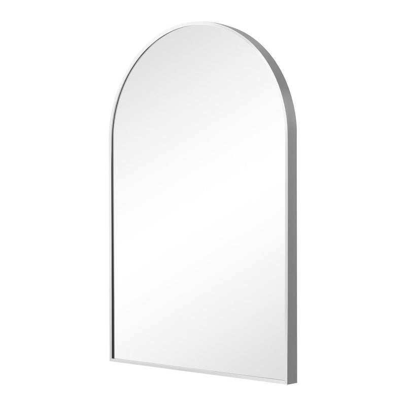 36" Arch Aluminum Framed Bathroom Vanity Mirror - Silver