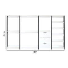 Load image into Gallery viewer, Fiona - Freestanding 4 Tower Walk-In Closet System - White
