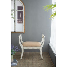 Load image into Gallery viewer, Harlow - Bench, Farmhouse / French Country Style Vanity Chair - Beige / White
