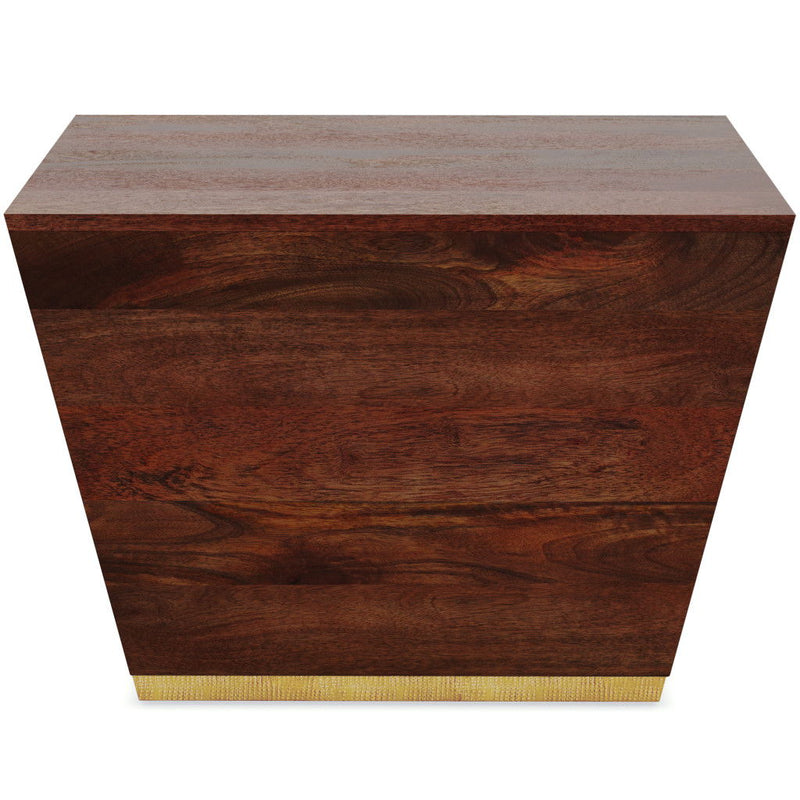 19" Solid Wood Square End Table - Brown