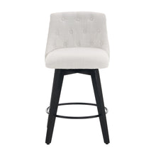 Load image into Gallery viewer, Swivel Bar Stools &amp; Button Tufted Back (Set of 2)
