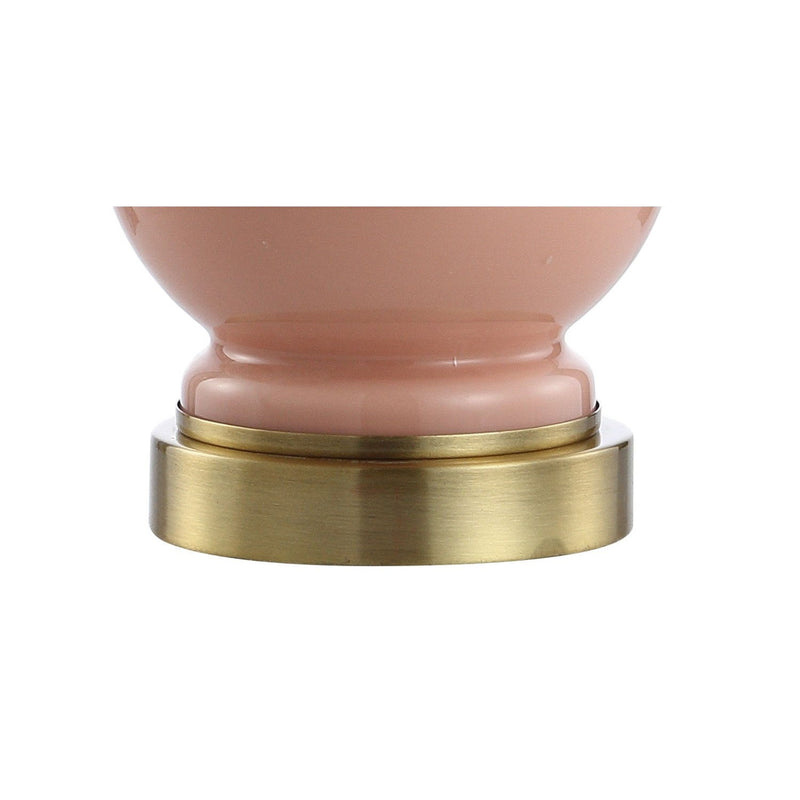Novelty Table Lamps With Drum Shades (Set of 2) - Coral