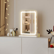 Load image into Gallery viewer, 18" Lighted Freestanding Frameless Makeup Shaving Tabletop Mirror - Clear
