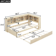Load image into Gallery viewer, Daybed With Trundle, Storage Cabinets, USB Ports
