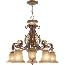Load image into Gallery viewer, 25" 6 Light Dimmable Chandelier With Shades - Bronze
