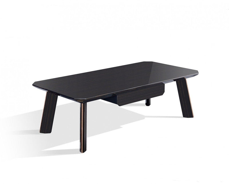 Modern Gold Coffee Table - Black And Rose
