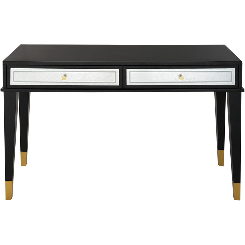 Console Table And Drawers - Black And Silver And Gold