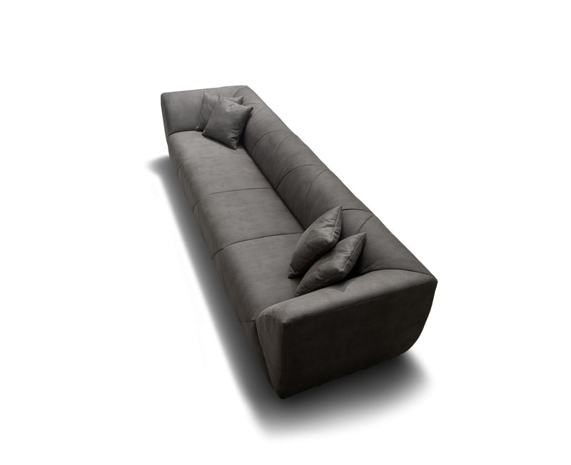 Nubuck Leather Sofa - Dark Gray