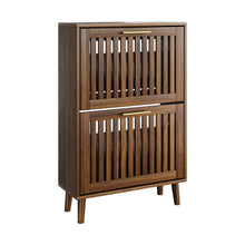 Load image into Gallery viewer, Medieval Modern Shoe Cabinet With 2 Flip Drawers And Fence Design
