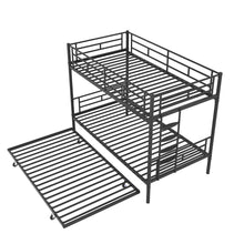 Load image into Gallery viewer, Bunk Bed Twin over Twin with Trundle Black,CPC Certified,No Box Spring Needed,Heavy Duty,Easy to assemble
