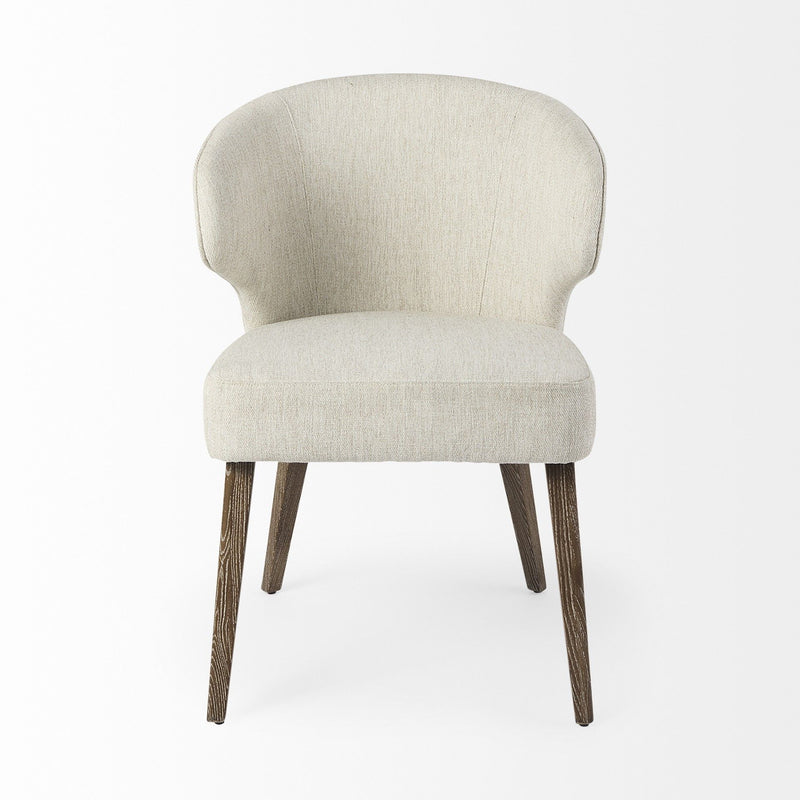 Mid Century Wingback Dining Chair - Cream