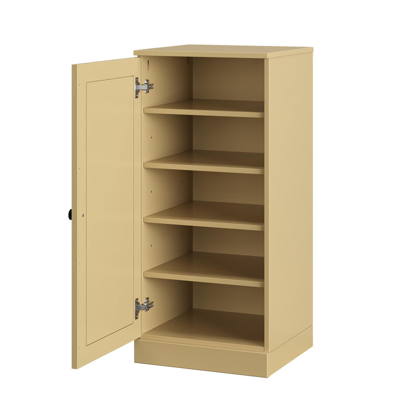 Ten Pair Solid Woodshoe Storage Cabinet (752066) - Yellow