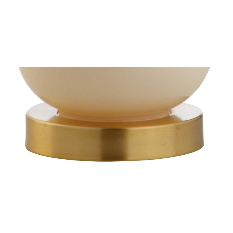 Gourd Desk Lamp LED With Drum Shade - Ivory