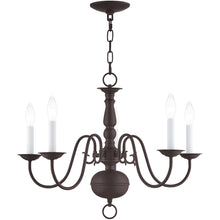 Load image into Gallery viewer, 18'' Five Light Dimmable Chandelier With Shades - Bronze
