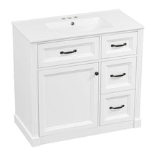 Load image into Gallery viewer, Modern Bathroom Vanity With Sink, 4 Drawers, Soft-Close Door, Adjustable Shelf
