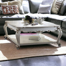 Load image into Gallery viewer, Solid And Manufactured Wood Coffee Table With Shelf - Pearl
