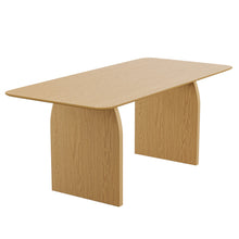 Load image into Gallery viewer, 66" Solid Wood Double Pedestal Base Dining Table - Natural
