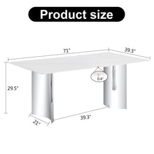 Load image into Gallery viewer, Modern Minimalist Dining Table With Marble Glass Top
