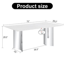 Load image into Gallery viewer, Modern Minimalist Dining Table With Marble Glass Top

