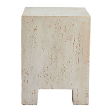 Load image into Gallery viewer, 20" Faux Stone Square End Table - Beige
