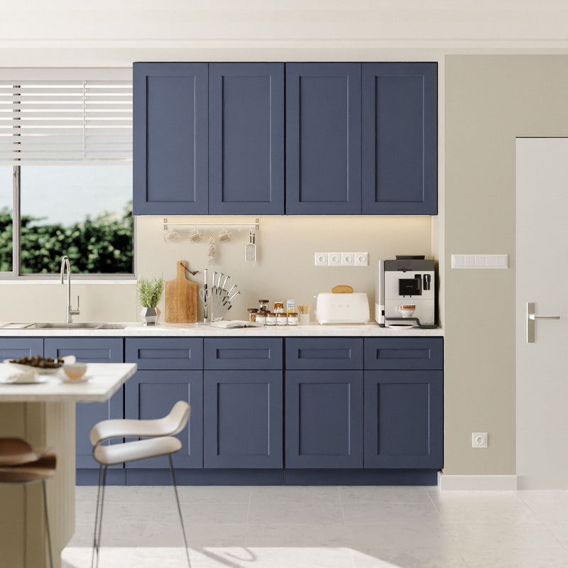 Shaker Wall Cabinet With Soft Close Hinges, Adjustable Shelves, Double Door