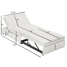 Load image into Gallery viewer, 4 In 1 Sofa Bed, Multi Function Folding Ottoman Bed With Storage Pocket And USB Port For Small Room Apartment

