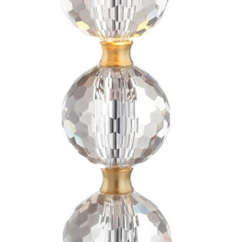 25" Novelty Table Lamp LED With Drum Shade - Clear