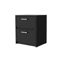 Load image into Gallery viewer, 15.7" x 12.7" x 18.6" Two Drawer Nightstand With Integrated Tech - Black
