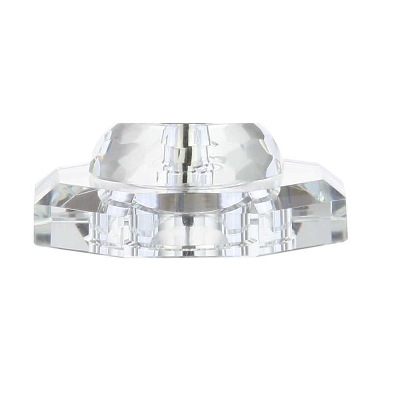 25" Novelty Table Lamp LED With Drum Shade - Clear / Pearl Silver