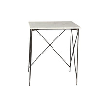 Load image into Gallery viewer, Marble And Metal Square Nested Tables (Set of 2) - Black And White
