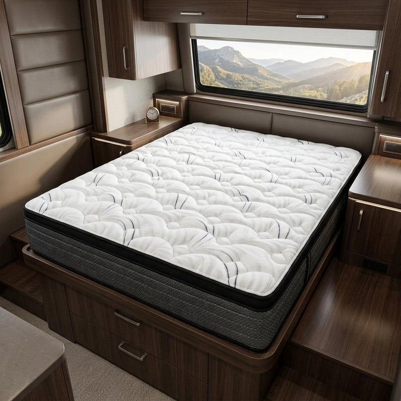 Foam Plush Euro Top Hybrid Mattress (746853) - Short Queen