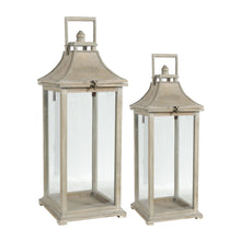 Load image into Gallery viewer, Candle Lantern Decorative, Hurricane Lantern Holder Decor For Indoor Outdoor, Home Garden Wedding - Ivory

