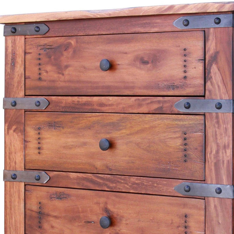Solid Wood Five Drawer Chest - Natural