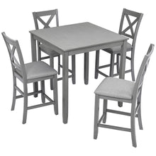 Load image into Gallery viewer, 5 Piece Dining Table Set, Wooden Dining Square Table Set For 4
